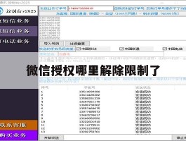 微信授权哪里解除限制了