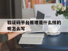 验证码平台原理是什么样的呢怎么写