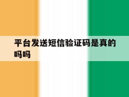 平台发送短信验证码是真的吗吗