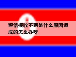 关于短信接收不到是什么原因造成的怎么办呀的信息