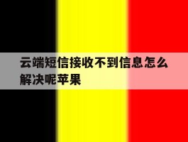 云端短信接收不到信息怎么解决呢苹果