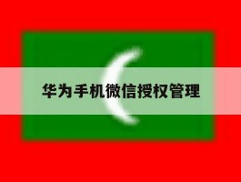 华为手机微信授权管理