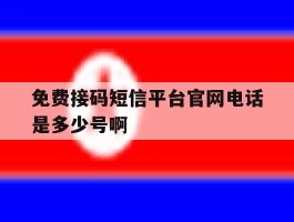 免费接码短信平台官网电话是多少号啊