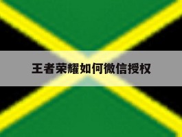 王者荣耀如何微信授权