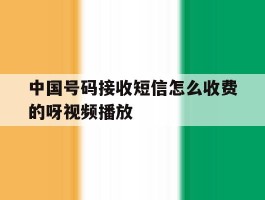 中国号码接收短信怎么收费的呀视频播放
