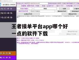王者接单平台app哪个好一点的软件下载