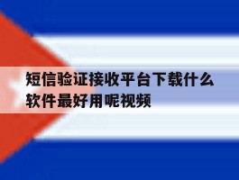短信验证接收平台下载什么软件最好用呢视频
