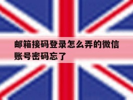 邮箱接码登录怎么弄的微信账号密码忘了