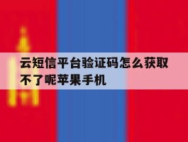 云短信平台验证码怎么获取不了呢苹果手机的简单介绍
