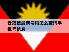 云短信最新号码怎么查询手机号信息