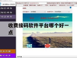 收费接码软件平台哪个好一点