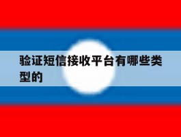 验证短信接收平台有哪些类型的