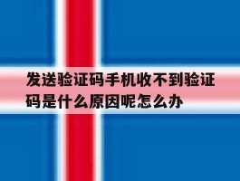 关于发送验证码手机收不到验证码是什么原因呢怎么办的信息