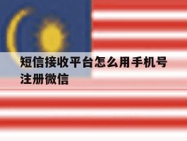 短信接收平台怎么用手机号注册微信