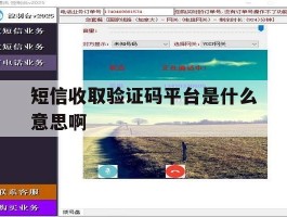 短信收取验证码平台是什么意思啊