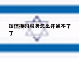 短信接码服务怎么开通不了了