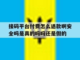 包含接码平台付费怎么退款啊安全吗是真的吗吗还是假的的词条