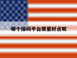 哪个接码平台质量好点呢