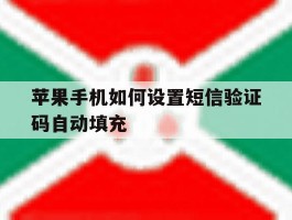 苹果手机如何设置短信验证码自动填充