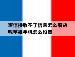 短信接收不了信息怎么解决呢苹果手机怎么设置的简单介绍