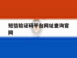 短信验证码平台网址查询官网