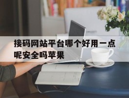 接码网站平台哪个好用一点呢安全吗苹果