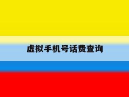 虚拟手机号话费查询