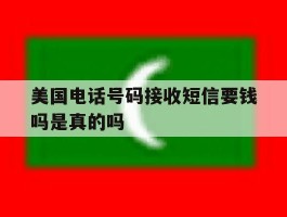美国电话号码接收短信要钱吗是真的吗