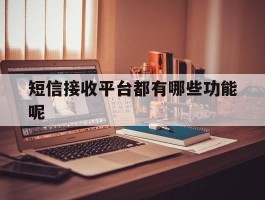 短信接收平台都有哪些功能呢