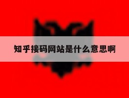 知乎接码网站是什么意思啊