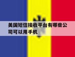美国短信接收平台有哪些公司可以用手机