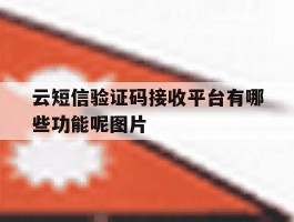 云短信验证码接收平台有哪些功能呢图片的简单介绍