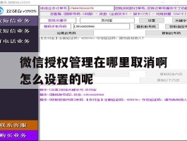 包含微信授权管理在哪里取消啊怎么设置的呢的词条