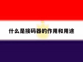 什么是接码器的作用和用途