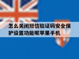 怎么关闭短信验证码安全保护设置功能呢苹果手机的简单介绍