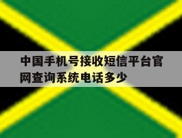 中国手机号接收短信平台官网查询系统电话多少的简单介绍