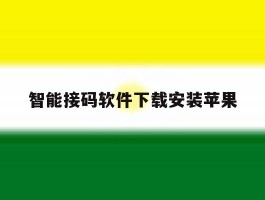 智能接码软件下载安装苹果