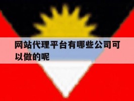包含网站代理平台有哪些公司可以做的呢的词条