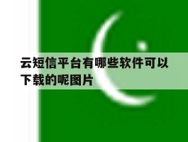 包含云短信平台有哪些软件可以下载的呢图片的词条
