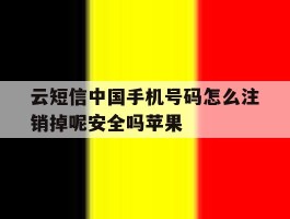 关于云短信中国手机号码怎么注销掉呢安全吗苹果的信息