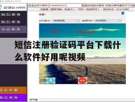 短信注册验证码平台下载什么软件好用呢视频