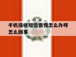 手机接收短信很慢怎么办呀怎么回事