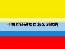 手机验证码接口怎么测试的