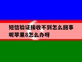 短信验证接收不到怎么回事呢苹果8怎么办呀的简单介绍