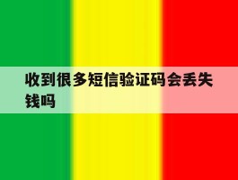 收到很多短信验证码会丢失钱吗