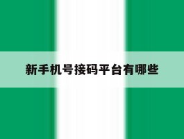 新手机号接码平台有哪些