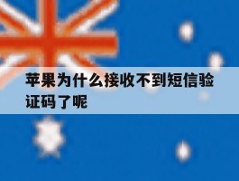 苹果为什么接收不到短信验证码了呢