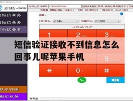 短信验证接收不到信息怎么回事儿呢苹果手机的简单介绍