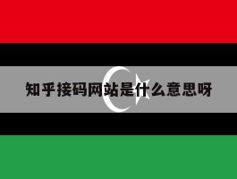 知乎接码网站是什么意思呀