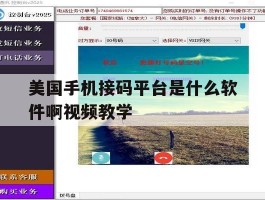 美国手机接码平台是什么软件啊视频教学